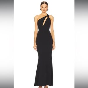 REVOLVE Black One Shoulder Dress